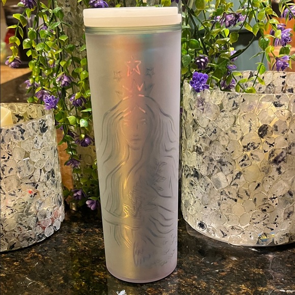 Starbucks Other - Iridescent Starbucks Tumbler with Mermaid Design